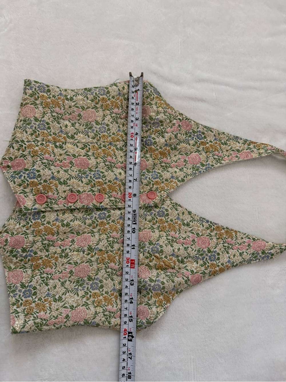 Fairycore Floral Brocade Halter Vest Whimsy Goth Cottagecore Boho Top - Picture 6 of 7